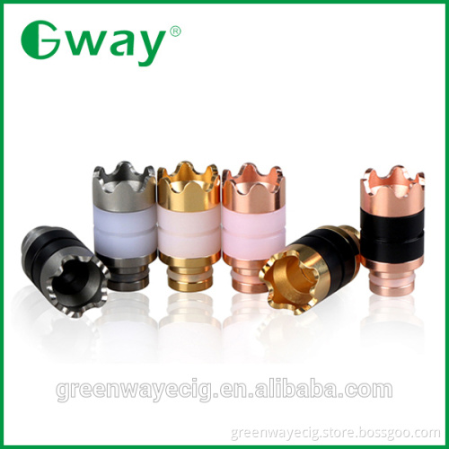 2015 new 510 drip tip high quality Crown Delrin Drip Tips derlin and stianless crown drip tip